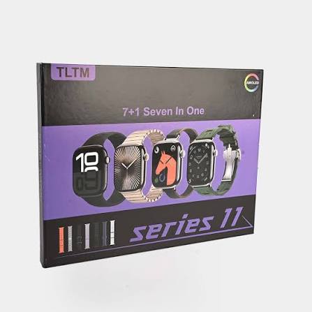 7 in 1 Ultra Smart Watch Series 11 with Bluetooth Calling & Earbuds