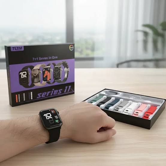 7 in 1 Ultra Smart Watch Series 11 with Bluetooth Calling & Earbuds