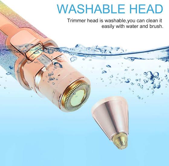 2 in 1 Electric Eyebrow Trimmer and Shaver, Rechargeable Hair Remover for All Parts Use in Pen Flawless Hair Remover Rechargeable Painless-Precision Eyebrow Trimmer and Eyebrow Razor Tool with LED Light for Face, Lips, Nose, Chin, Arm