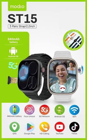 Modio ST13 5G Android Smart Watch 4/64 GB Rotating Camera